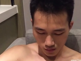 Straight alpha male showing off his muscles and playing with his cock.
