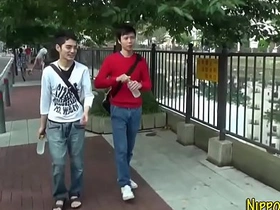 Asian boy gets covered in cum during hardcore session