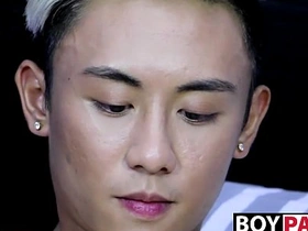 Ty Neiman, a stunning Caucasian Asian youth, pleasures himself and climaxes