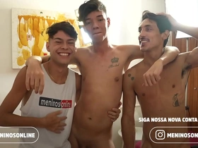 Behind the scenes of a steamy bareback encounter with Brazilian studs