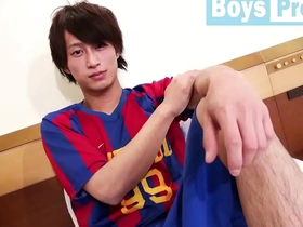 Kazu Hotel's solo performance in Japanese gay porn