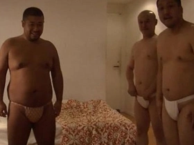 Japanese twink gets dominated in BDSM threesome