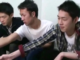 Sensual Asian man pleasures himself at gay establishment