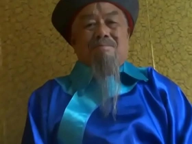 Asian senior gets a hand and blowjob on National Day