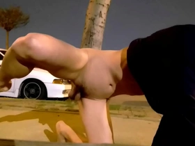 Asian gay guy gets naughty with pee and cumshot
