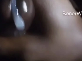 Soloboy with oiled-up body masturbates to Asian porn