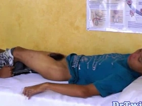 Asian boys experience outdoor anal play with medical toys